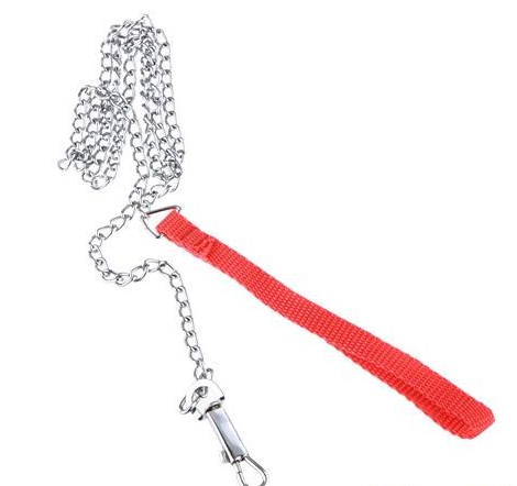 1.2M Iron Sheet Hook Braid Handle Leash for Pet Dog Red - Click Image to Close